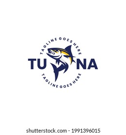 tuna fish logo vector image