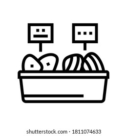 tuna fish meat in container line icon vector. tuna fish meat in container sign. isolated contour symbol black illustration
