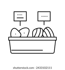 tuna fish meat in container line icon vector. tuna fish meat in container sign. isolated contour symbol black illustration