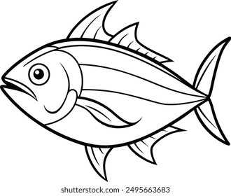 tuna fish on a white background