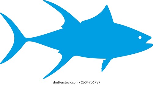 Tuna fish outline silhouette. Bluefin tuna icon
