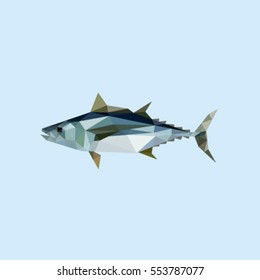 TUNA FISH SEA LOW POLY POLYGONAL TIRANGLE GEOMETRIC