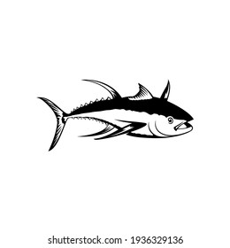 tuna fish silhouette illustration design