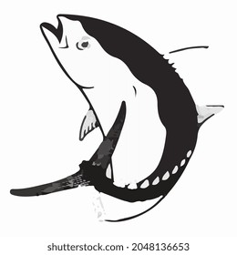 arte vectorial de la apoplejía de atún