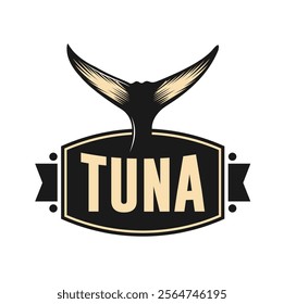 TUNA FISH TAIL VECTOR FOR FISHING LOGO COMPANY