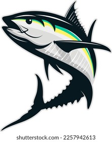 tuna fish vector for fishing logo company