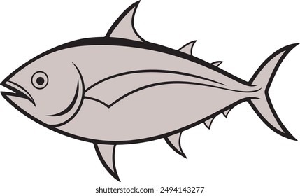 Tuna fish Vector illustration artwork with a white background
