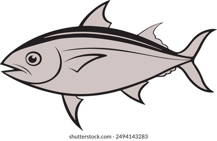 Tuna fish Vector illustration artwork with a white background