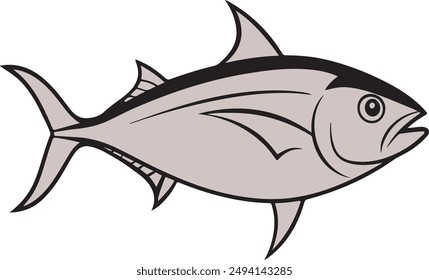 Tuna fish Vector illustration artwork with a white background