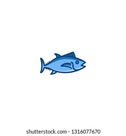 Tuna fish. Vector logo icon template