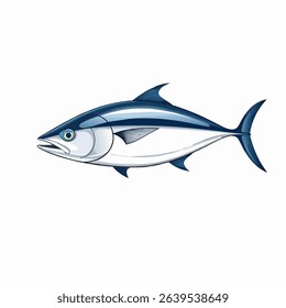 Tuna fish vector on white background