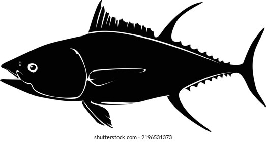 Tuna Fishing Logo. Unique And Fresh Tuna Jumping.Fish On A White Background