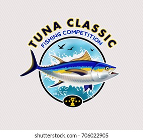 Tuna Fishing Logo. Vector Illustration.