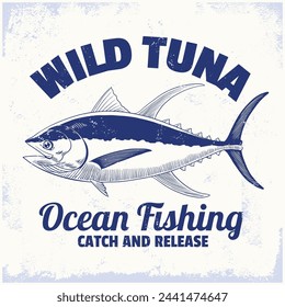 Tuna Fishing Vintage Shirt Design