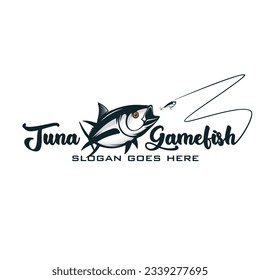 tuna gamefish vector for fishing logo company