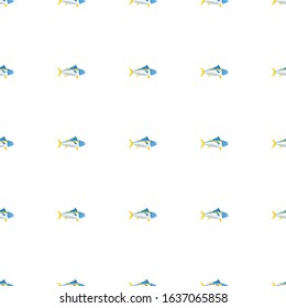 tuna icon pattern seamless isolated on white background. Editable flat tuna icon. tuna icon pattern for web and mobile.