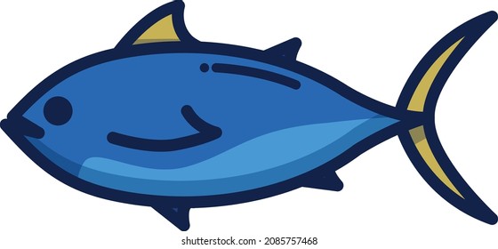 Tuna illustration icon design flat animals
