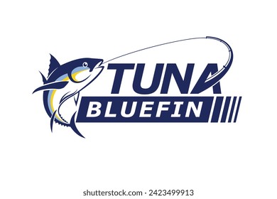 Tuna lettering logo, tuna logo modern concept