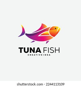 tuna logo colorful design icon illustration template