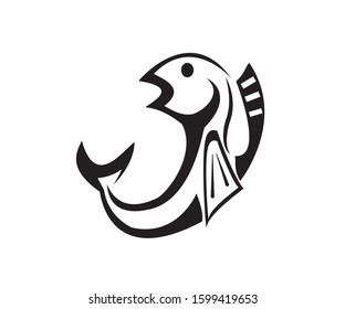 Tuna logo design vector icon