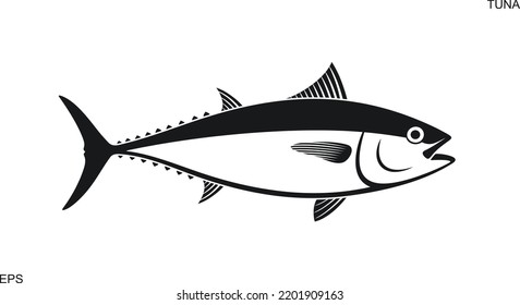 Tuna logo. Isolated tuna on white background