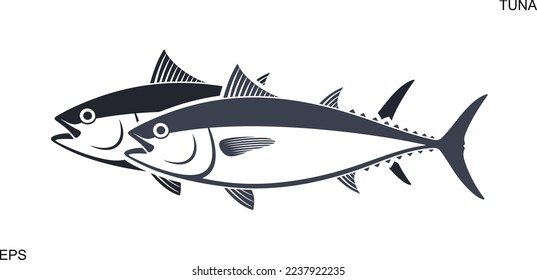 Tuna logo. Isolated tuna on white background