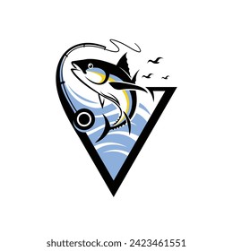 Tuna logo with triangle concept