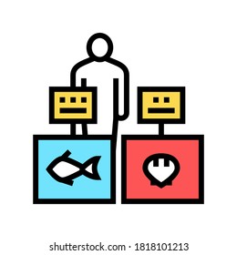 tuna market seller color icon vector. tuna market seller sign. isolated symbol illustration