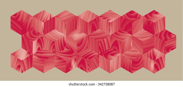 Tuna Sashimi fish cubic texture illustration vector background
