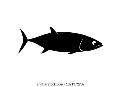 tuna skipjack fish silhoutte