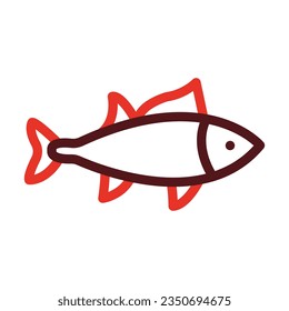 Tuna Thick Line Two Color Icons For Personal And Commercial Use.
