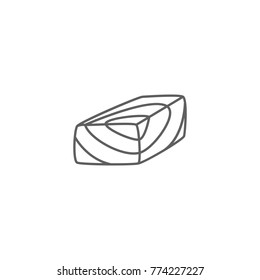 Tuna thin icon vector