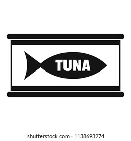 Tuna tin can icon. Simple illustration of tuna tin can vector icon for web design isolated on white background