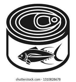 Tuna tin can icon. Simple illustration of tuna tin can vector icon for web design isolated on white background