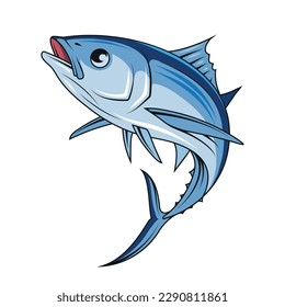 Tuna. Vector illustration of a fish. Seafood menu