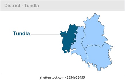 Tundla sub-district map, Firozabad District, Uttar Pradesh State, Republic of India, Government of  Uttar Pradesh, Indian territory, Eastern India, politics, village, tourism