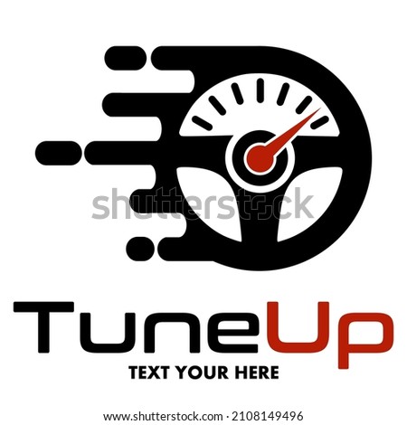 Tune up car vector logo template. This design use gear and steer symbol. Suitable for automotive business