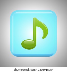 tune or music vector, tune or music isolated for button design.