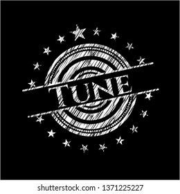 Tune written with chalkboard texture