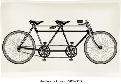 Tuned Retro Tandem Bicycle