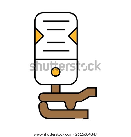 tuner for tuning strings line icon vector. tuner for tuning strings sign. isolated symbol illustration