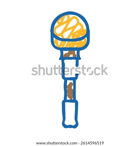 tuner for violin doodle icon sketch vector. tuner for violin sign. isolated symbol illustration