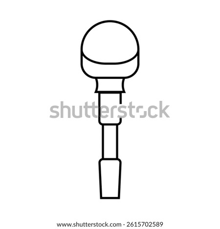 tuner for violin line icon vector. tuner for violin sign. isolated contour symbol black illustration