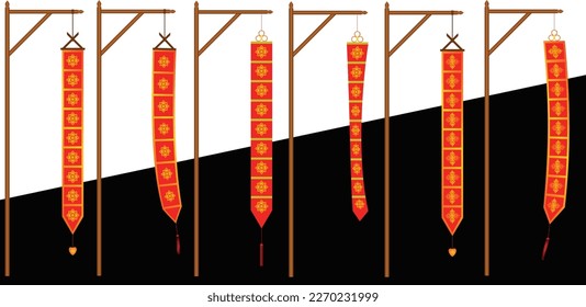 Tung or a Lanna flag is a folk belief of northern Thailand. Many thought Tung was just décor accessories, but it is in fact a symbol of Lanna’s beliefs and arts. Made of cloth, wood, metal, or paper svg