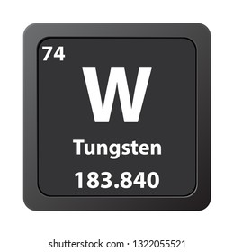 Tungsten Chemical Element Icon Chemical Element Stock Vector (Royalty ...