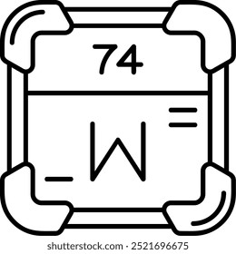 Tungsten Line vector Icon Design