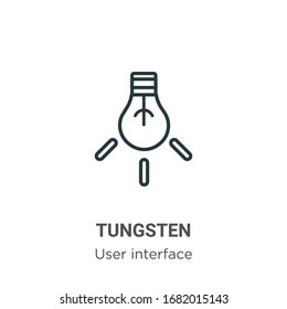 Tungsten outline vector icon. Thin line black tungsten icon, flat vector simple element illustration from editable user interface concept isolated stroke on white background