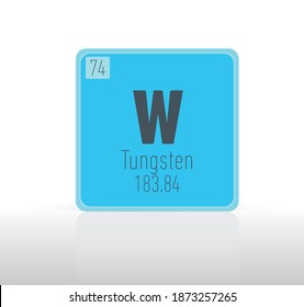 Tungsten Periodic Table Single Element. 