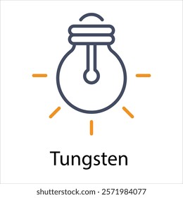 Tungsten Vector icon stock illustration