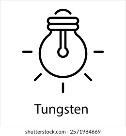 Tungsten Vector icon stock illustration